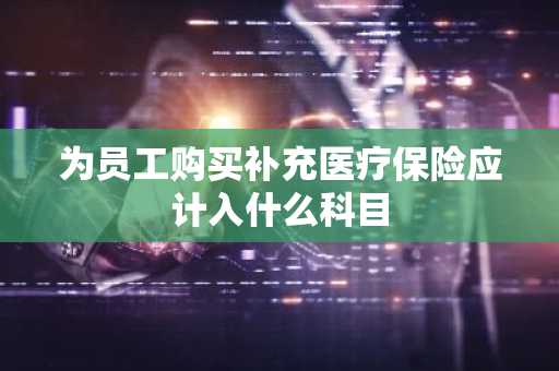为员工购买补充医疗保险应计入什么科目