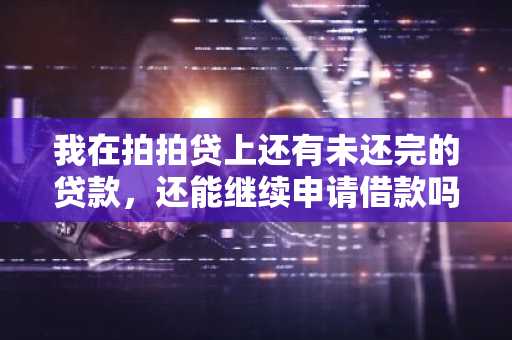 我在拍拍贷上还有未还完的贷款，还能继续申请借款吗?