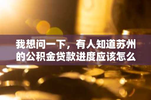 我想问一下，有人知道苏州的公积金贷款进度应该怎么查询吗？