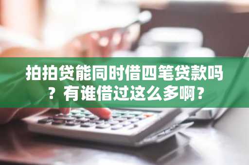 拍拍贷能同时借四笔贷款吗？有谁借过这么多啊？