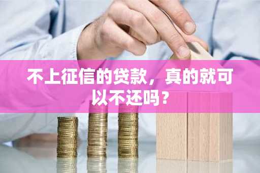 不上征信的贷款，真的就可以不还吗？