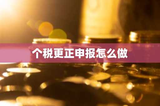 个税更正申报怎么做