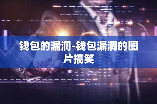 钱包的漏洞-钱包漏洞的图片搞笑