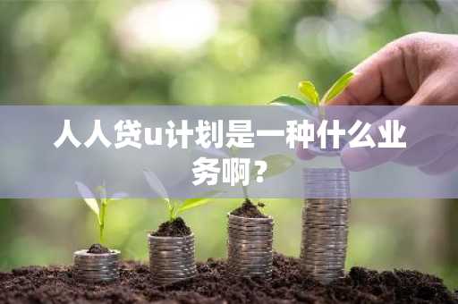 人人贷u计划是一种什么业务啊？