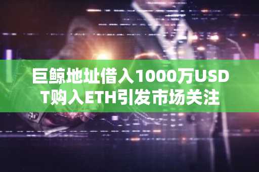 巨鲸地址借入1000万USDT购入ETH引发市场关注