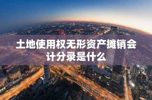土地使用权无形资产摊销会计分录是什么