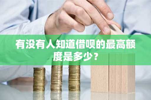 有没有人知道借呗的最高额度是多少？