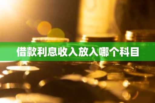 借款利息收入放入哪个科目