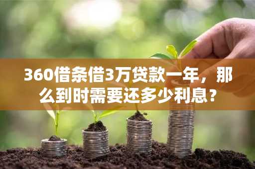 360借条借3万贷款一年，那么到时需要还多少利息？