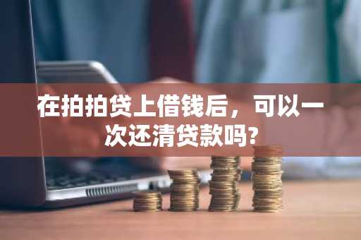 在拍拍贷上借钱后，可以一次还清贷款吗?