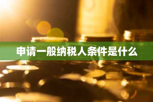 申请一般纳税人条件是什么