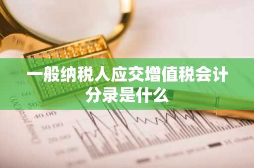 一般纳税人应交增值税会计分录是什么