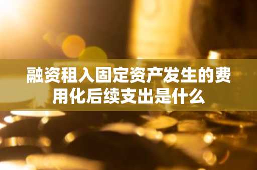 融资租入固定资产发生的费用化后续支出是什么