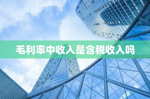 毛利率中收入是含税收入吗