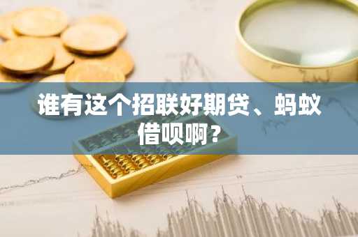 谁有这个招联好期贷、蚂蚁借呗啊？