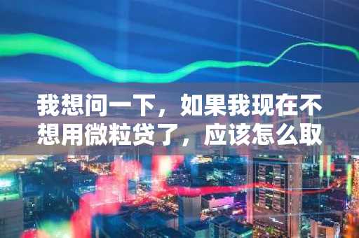 我想问一下，如果我现在不想用微粒贷了，应该怎么取消呢？
