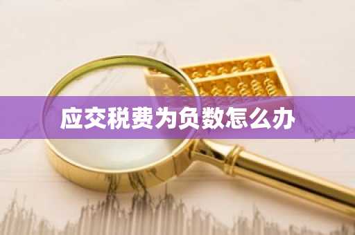 应交税费为负数怎么办