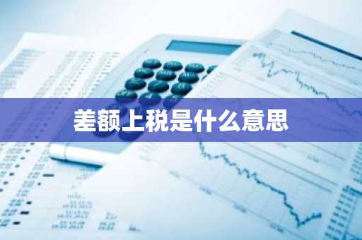 差额上税是什么意思