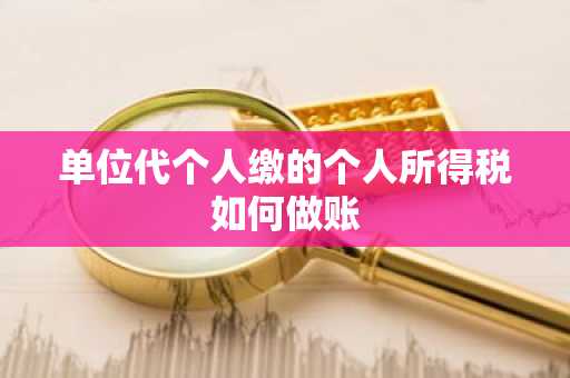单位代个人缴的个人所得税如何做账