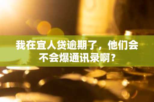 我在宜人贷逾期了，他们会不会爆通讯录啊？