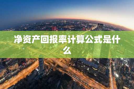 净资产回报率计算公式是什么