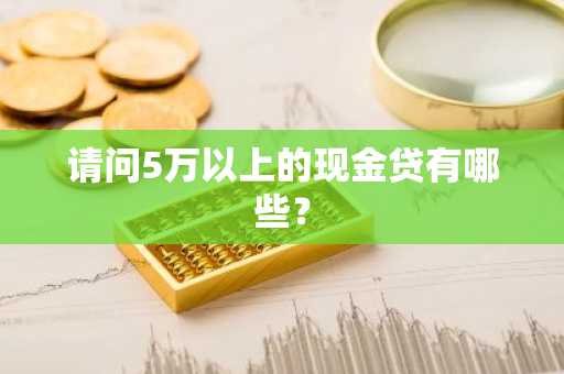 请问5万以上的现金贷有哪些？