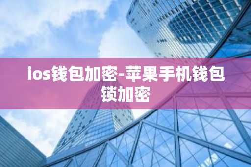 ios钱包加密-苹果手机钱包锁加密
