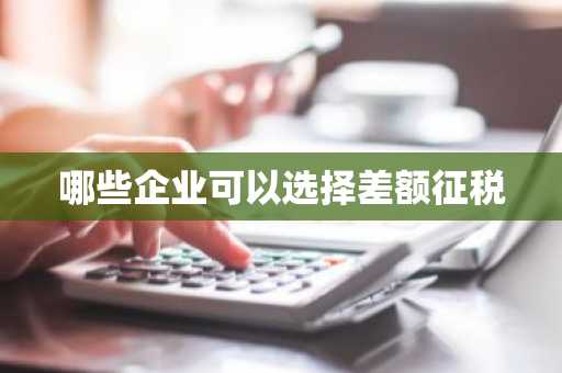 哪些企业可以选择差额征税