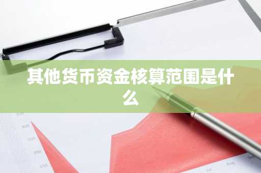 其他货币资金核算范围是什么