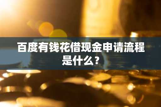 百度有钱花借现金申请流程是什么？