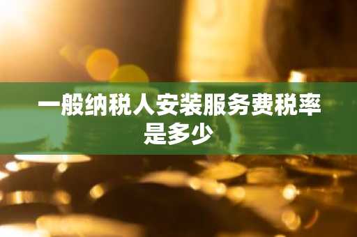 一般纳税人安装服务费税率是多少