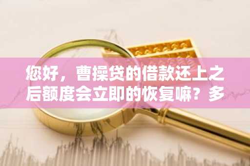 您好，曹操贷的借款还上之后额度会立即的恢复嘛？多久才能继续再申请贷款啊？