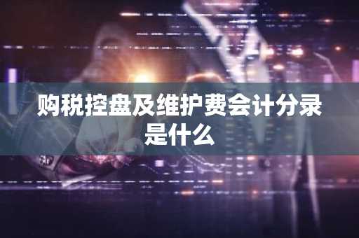 购税控盘及维护费会计分录是什么