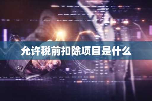 允许税前扣除项目是什么