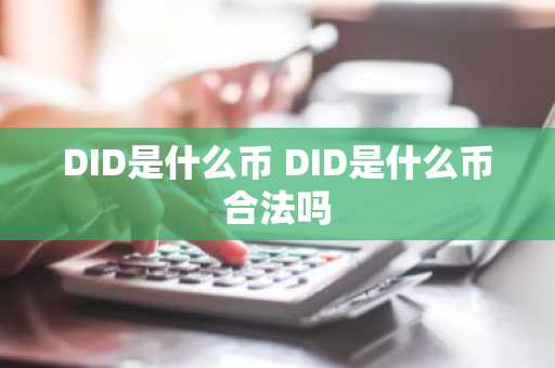 DID是什么币 DID是什么币合法吗
