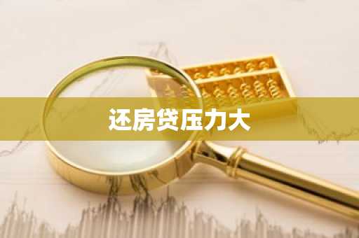 还房贷压力大