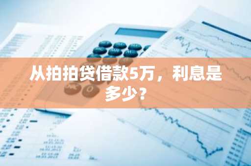 从拍拍贷借款5万，利息是多少？