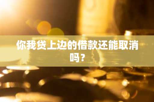你我贷上边的借款还能取消吗？