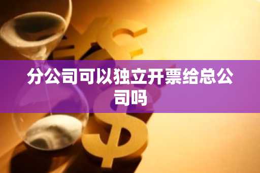 分公司可以独立开票给总公司吗