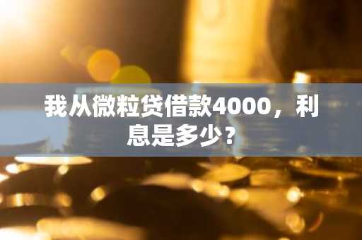 我从微粒贷借款4000，利息是多少？