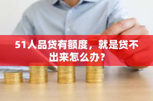 51人品贷有额度，就是贷不出来怎么办？