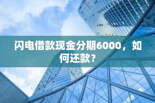 闪电借款现金分期6000，如何还款？