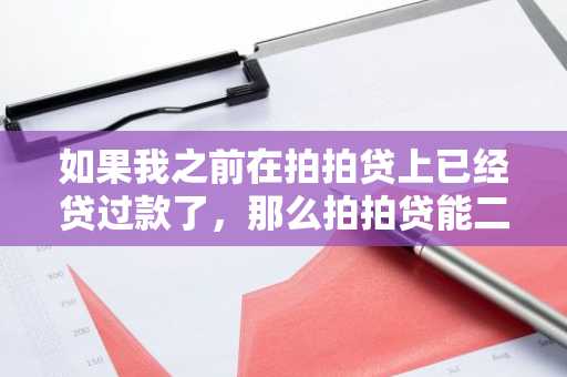 如果我之前在拍拍贷上已经贷过款了，那么拍拍贷能二次贷款么？