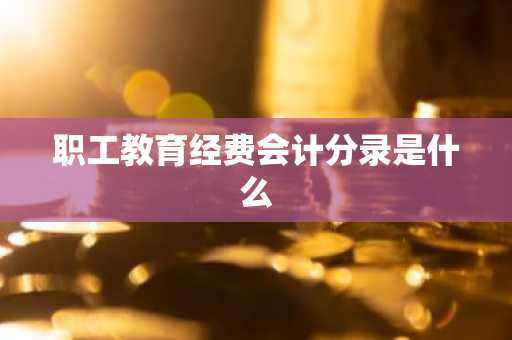 职工教育经费会计分录是什么
