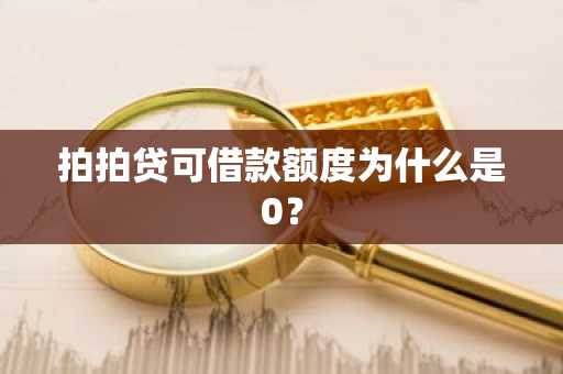 拍拍贷可借款额度为什么是0？