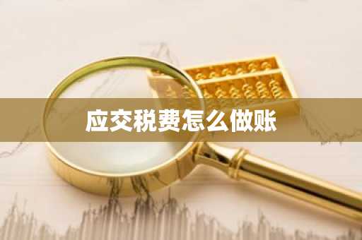 应交税费怎么做账