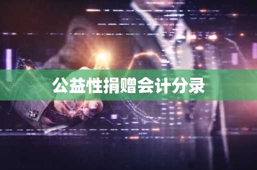 公益性捐赠会计分录