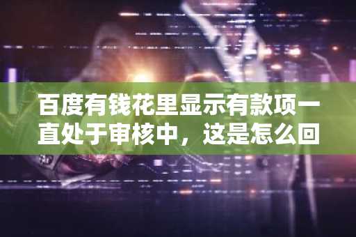 百度有钱花里显示有款项一直处于审核中，这是怎么回事？