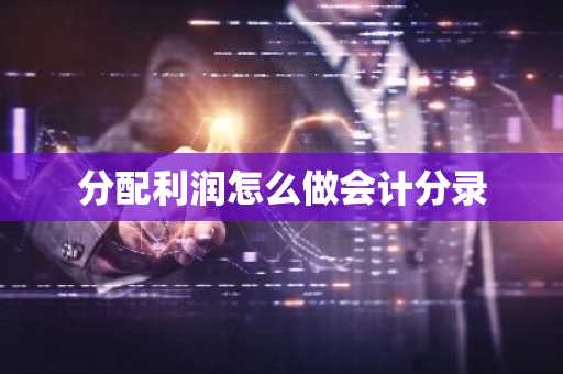 分配利润怎么做会计分录