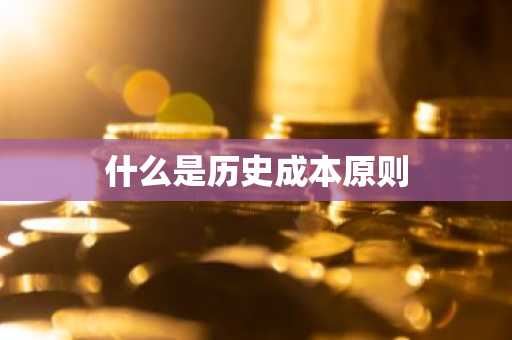 什么是历史成本原则